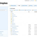 Webinterface von Dropbox